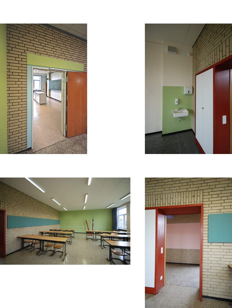 Bilder zur Farbgestaltung einer Sekundarschule in Geldern. Ziel: mit kleinstem Budget grte Wirkung erreichen - Teil 3